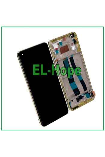 Écran LCD OLED + châssis pour Xiaomi Mi 11 Lite 4G 5G NE M2101K9AG tactile jaune