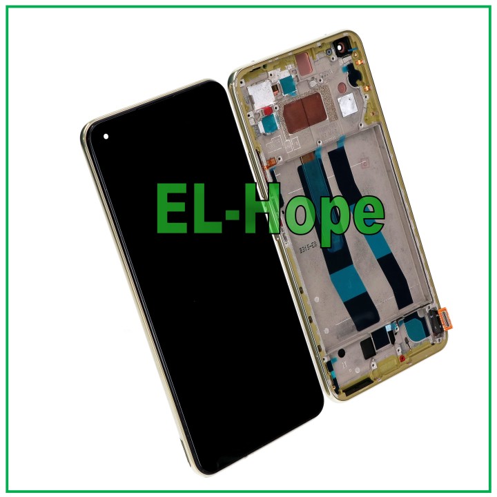 Écran LCD OLED + châssis pour Xiaomi Mi 11 Lite 4G 5G NE M2101K9AG tactile jaune
