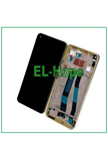 Écran LCD OLED + châssis pour Xiaomi Mi 11 Lite 4G 5G NE M2101K9AG tactile jaune