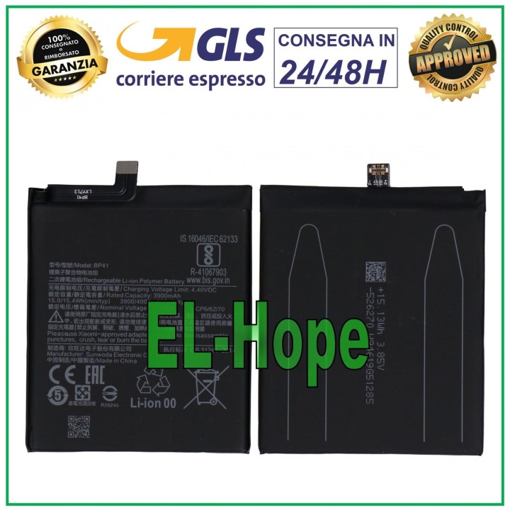 Batterie BP41 pour Xiaomi Mi 9T / Redmi K20 4000 mAh, e'quivalente a' l originale
