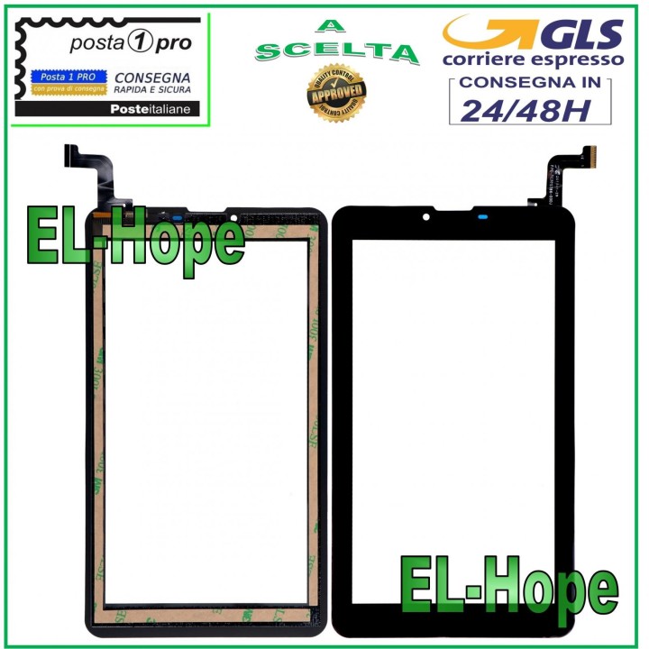 TABLETTE TACTILE EN VERRE MAJESTIC TAB 657 FLAT HSCTP-757-7-V0 NOIR NOIR