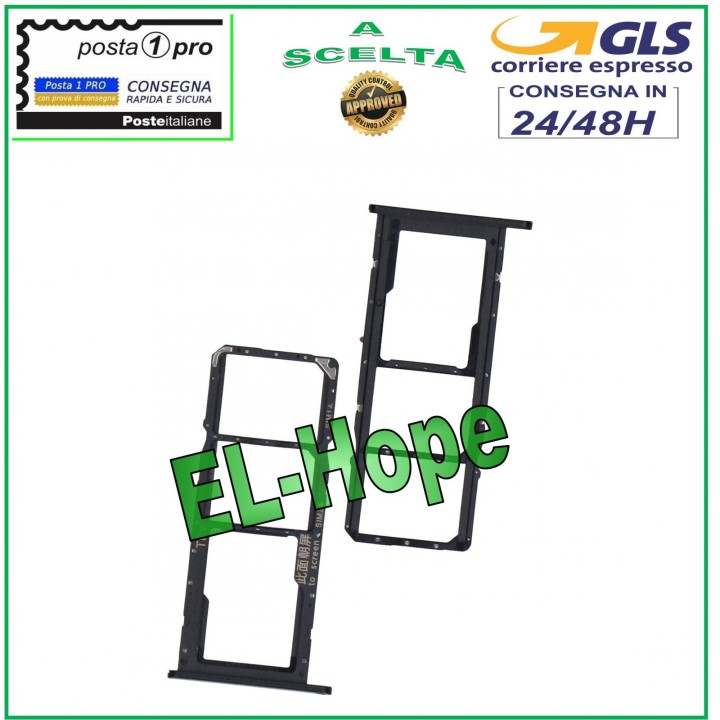 Support de carte SIM et micro SD pour HUAWEI Y6P 2020 MED-LX9 LX9N, noir