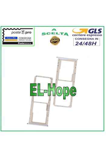 Compartiment pour carte SIM et carte micro SD OPPO A15 CPH2185 / A15S CPH2179 Argente'