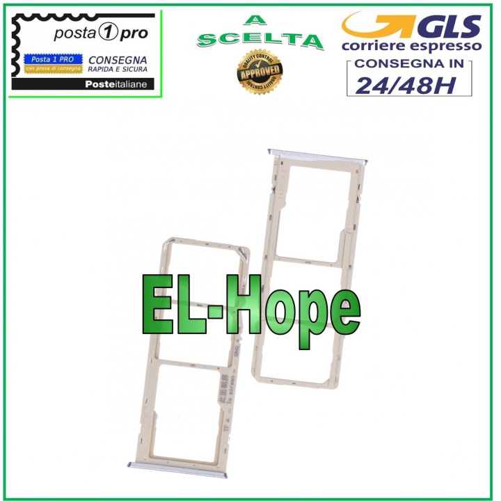 Compartiment pour carte SIM et carte micro SD OPPO A15 CPH2185 / A15S CPH2179 Argente'