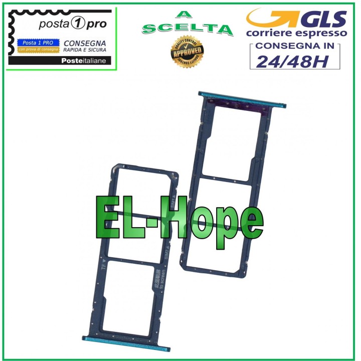Support de carte SIM et micro SD pour HUAWEI Y7 2019 DUB-LX1 LX2 L22 BLEU