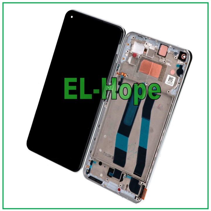 Écran OLED tactile en verre blanc pour Xiaomi Mi 11 Lite 4G 5G NE M2101K9AG