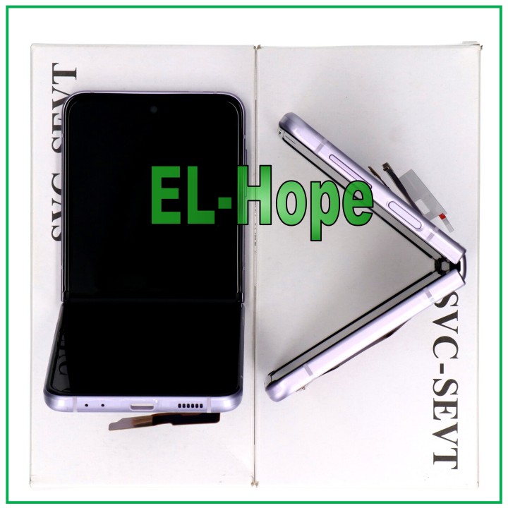Écran tactile d origine Samsung Z Flip 3 5G SM-F711B, cadre lavande GH82-27244D