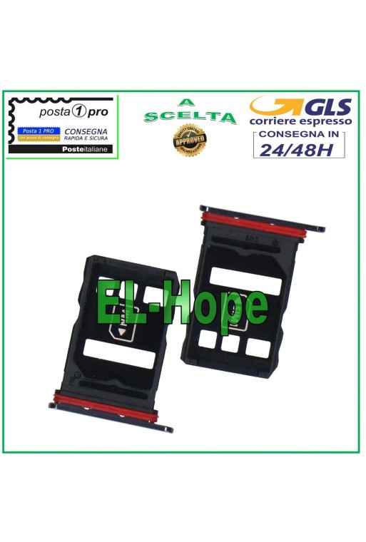 Lecteur de carte nano SIM pour Huawei P40 ANA-LX9 LX4 NX9 Noir