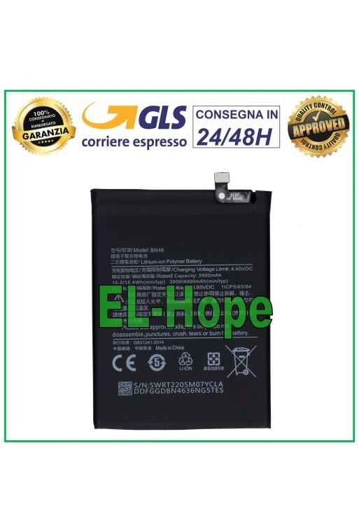 Batterie BN46 pour Xiaomi Redmi Note 6 / Note 8 M1908C3J / 8T M1908C3XG 4000 mAh