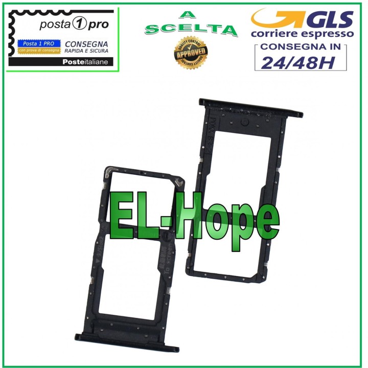 Compartiment pour carte SIM et micro SD pour HUAWEI P SMART 2019 POT-LX1 LX2 LX3 Noir