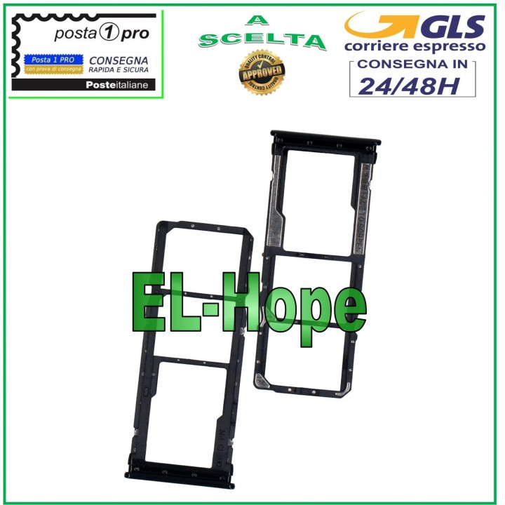 CHARIOT À FENTE COMPARTIMENT CARTE MICRO SIM SD XIAOMI REDMI NOTE 8T M1908C3XG NOIR