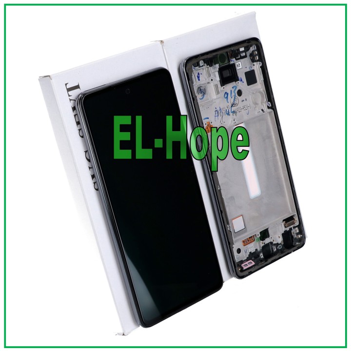 Écran tactile LCD d origine pour Samsung A52S 5G SM A528 A528B, cadre noir, GH82-26861A