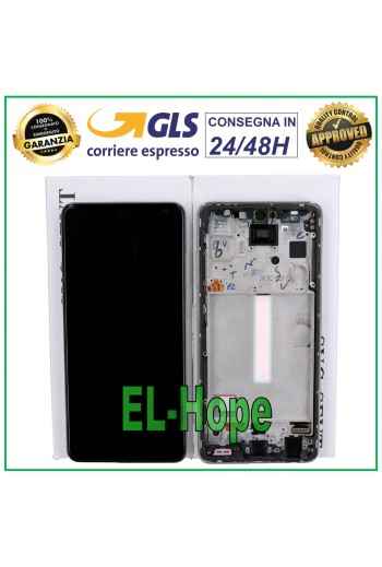 Écran tactile LCD 100 % d origine Samsung Galaxy A52S SM A528 A528B, cadre blanc