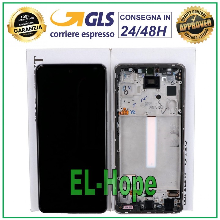 Écran tactile LCD d origine pour Samsung A52S SM A528 A528B, cadre blanc, GH82-26861D