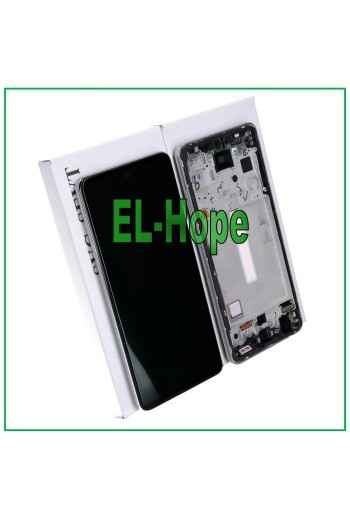Écran tactile LCD 100 % d origine Samsung Galaxy A52S SM A528 A528B, cadre blanc