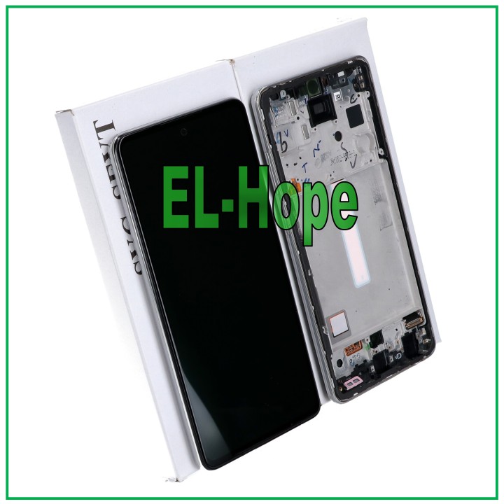 Écran tactile LCD d origine pour Samsung A52S SM A528 A528B, cadre blanc, GH82-26861D