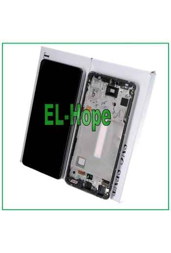 Écran tactile LCD 100 % d origine Samsung Galaxy A52S SM A528 A528B, cadre blanc