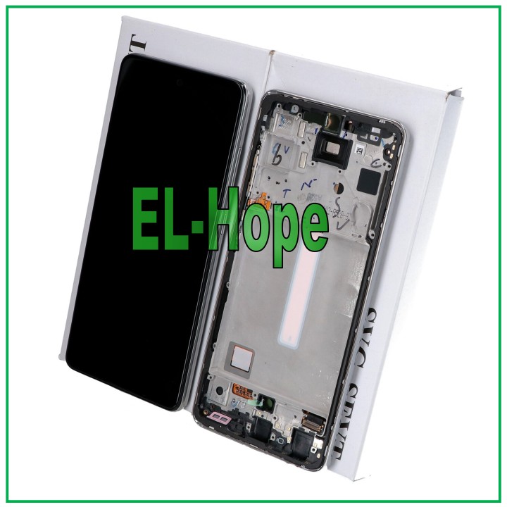 Écran tactile LCD d origine pour Samsung A52S SM A528 A528B, cadre blanc, GH82-26861D
