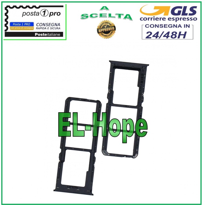 Compartiment pour carte SIM et SD pour OPPO A52, CH2061, CPH2069, PDAM10, PADM00, noir