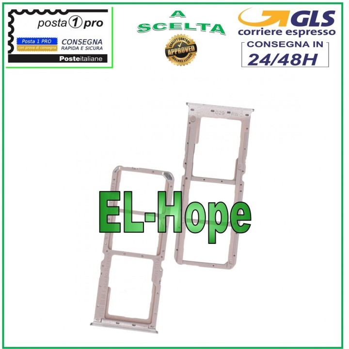 Compartiment pour carte SIM et carte SD OPPO A52 CH2061 CPH2069 PDAM10 PADM00 Argent