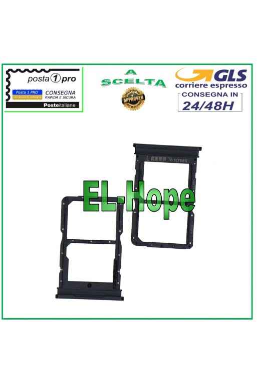 Support de chariot a' fentes pour carte SIM et SD pour Huawei Honor 20 Lite HRY-LX1T L21T Noir