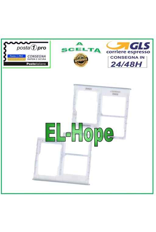 Compartiment pour carte nano SIM et SD pour Samsung Galaxy A41, SM, A415, F, blanc