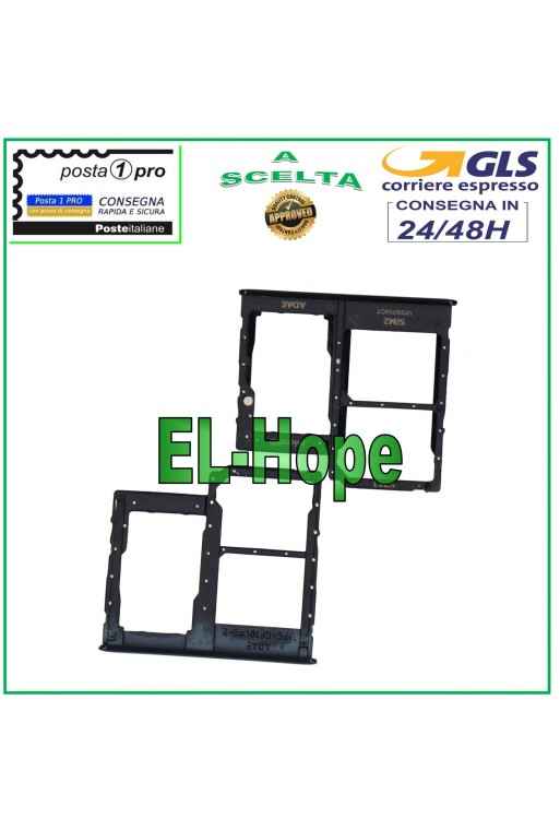 Compartiment pour carte nano SIM et SD pour Samsung Galaxy A41, SM, A415, A415F, noir