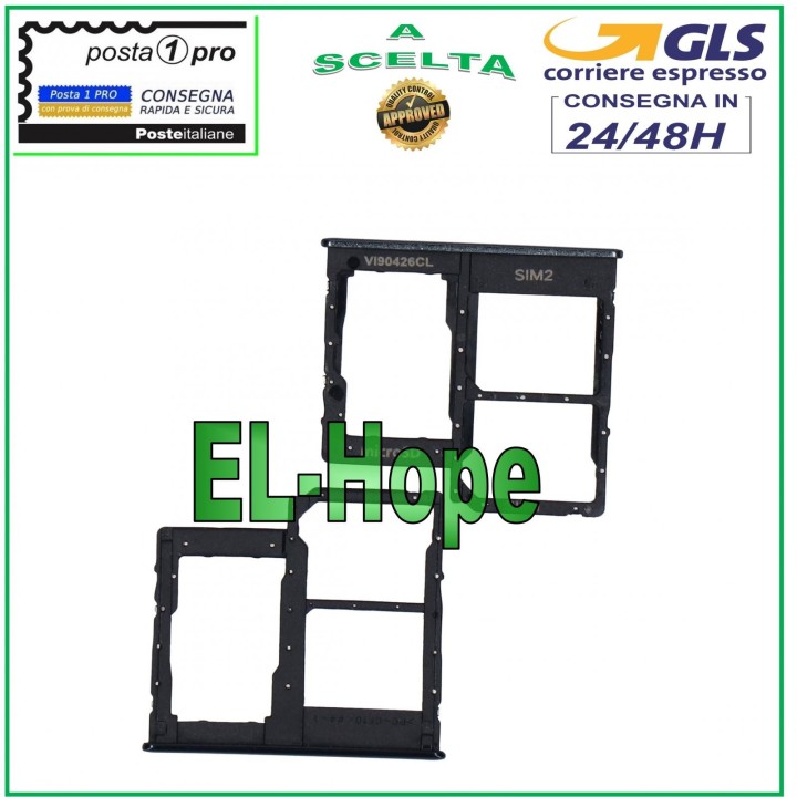Compartiment pour carte nano SIM et SD pour Samsung Galaxy A31, SM, A315, A315F, noir