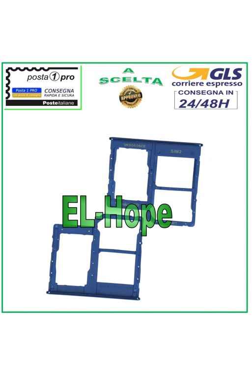 Compartiment pour carte nano SIM et SD pour Samsung Galaxy A31, SM, A315, A315F, bleu