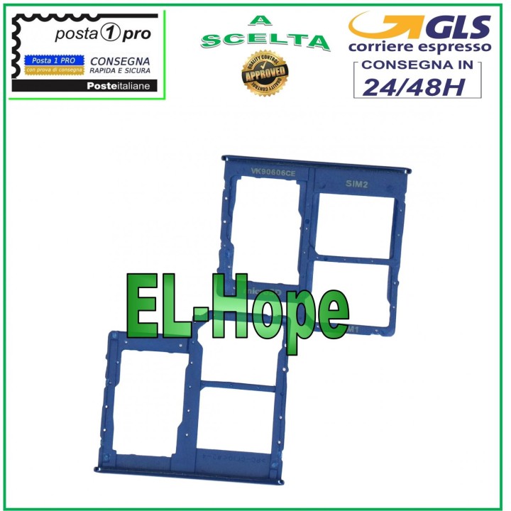 Compartiment pour carte nano SIM et SD pour Samsung Galaxy A31, SM, A315, A315F, bleu