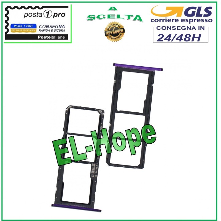 Support de carte SIM et micro SD pour HUAWEI Y6P 2020 MED-LX9 LX9N VIOLET
