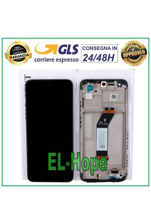 Cadre d e'cran LCD tactile d origine pour Xiaomi Redmi 10 M21061119DG M21061119AG Noir