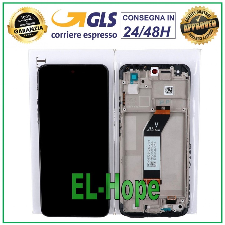Écran LCD tactile noir avec cadre d origine pour Xiaomi Redmi 10 M21061119DG M21061119AG