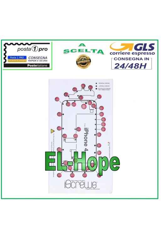VIS CARTE VIS BOÎTIER PAD ILLUSTRÉ POUR DÉMONTAGE APPLE IPHONE 4