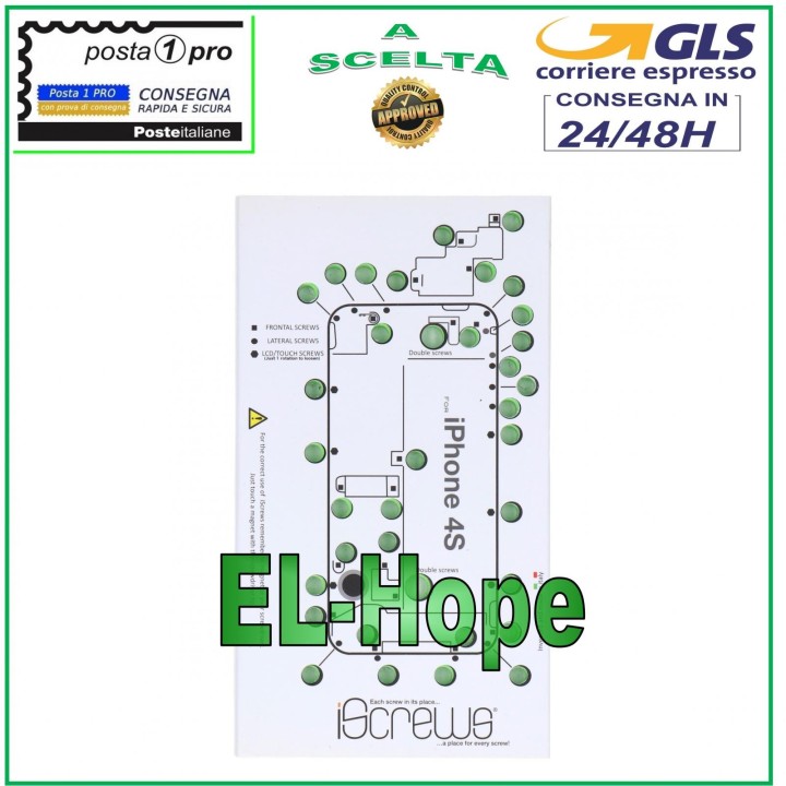 VIS CARTE VIS BOÎTIER PAD ILLUSTRÉ POUR DÉMONTAGE APPLE IPHONE 4S