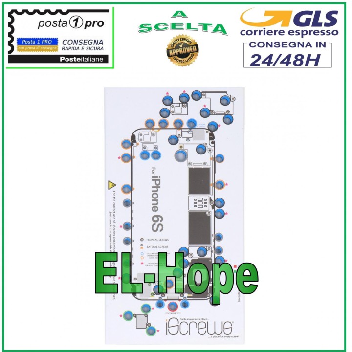 VIS CARTE VIS BOÎTIER ILLUSTRÉ POUR DÉMONTAGE APPLE IPHONE 6S