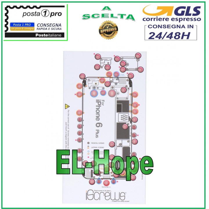 VIS CARTE VIS BOÎTIER ILLUSTRÉ POUR DÉMONTAGE APPLE IPHONE 6 PLUS