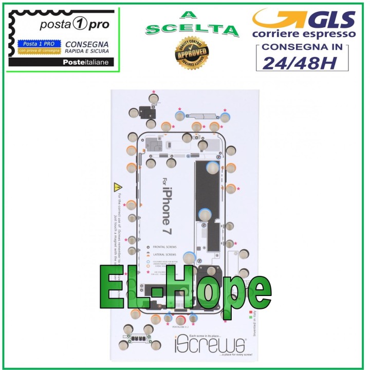VIS CARTE VIS BOÎTIER PAD ILLUSTRÉ POUR DÉMONTAGE APPLE IPHONE 7
