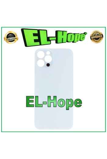 Coque arrie're en verre avec cache batterie pour iPhone 12 Pro, grand trou, argent