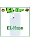Coque arrie're en verre avec cache batterie pour iPhone 12 Pro, grand trou, argent
