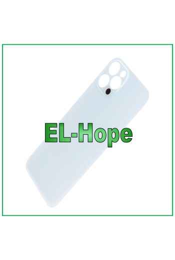 Coque arrie're en verre avec cache batterie pour iPhone 12 Pro, grand trou, argent