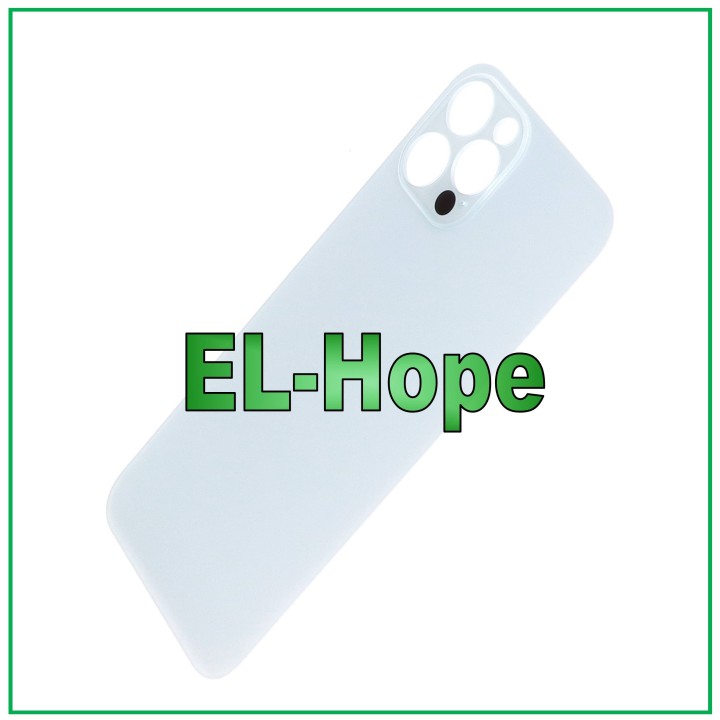 Coque arrie're en verre avec cache batterie pour iPhone 12 Pro, grand trou, argent