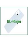 Coque arrie're en verre avec cache batterie pour iPhone 12 Pro, grand trou, argent