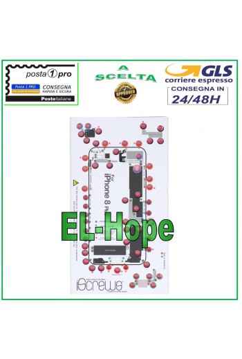 VIS CARTE VIS BOÎTIER PAD ILLUSTRÉ POUR DÉMONTAGE APPLE IPHONE 8 PLUS