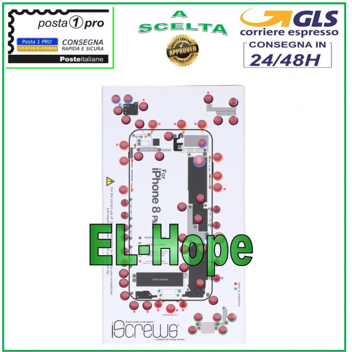 VIS CARTE VIS BOÎTIER PAD ILLUSTRÉ POUR DÉMONTAGE APPLE IPHONE 8 PLUS