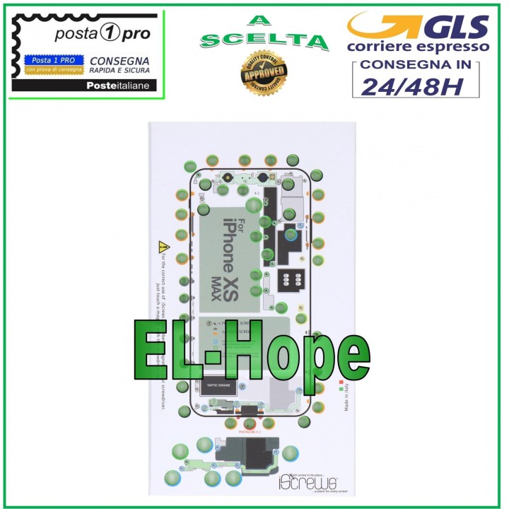 VIS CARTE VIS BOÎTIER ILLUSTRÉ POUR DÉMONTAGE APPLE IPHONE XS MAX