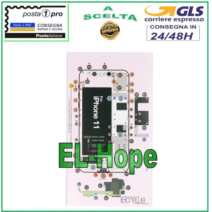 VIS CARTE VIS BOÎTIER PAD ILLUSTRÉ POUR DÉMONTAGE APPLE IPHONE 11