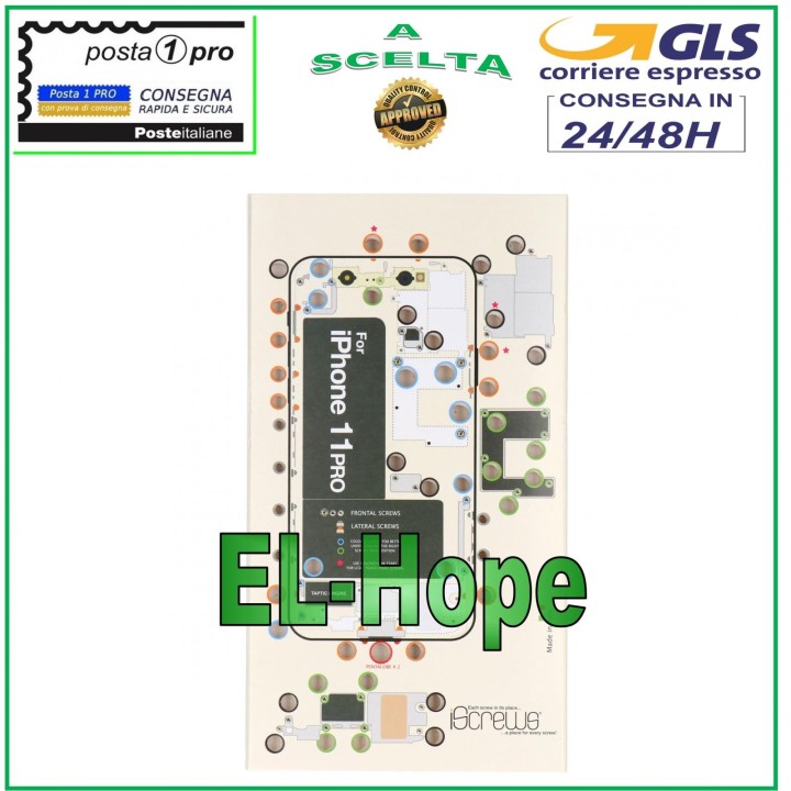 VIS CARTE VIS BOÎTIER PAD ILLUSTRÉ POUR DÉMONTAGE APPLE IPHONE 11 PRO