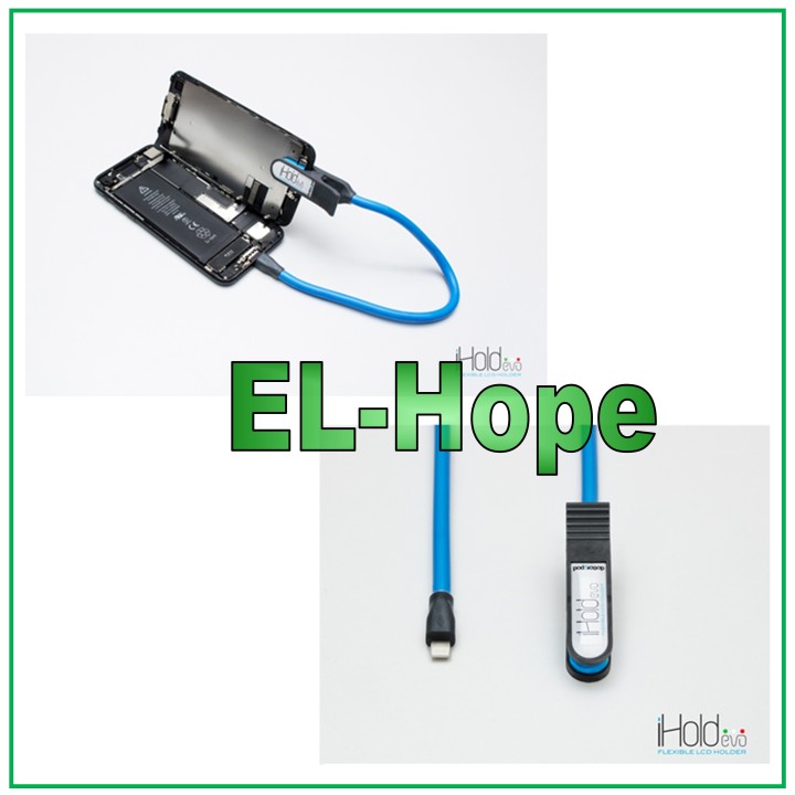 Support flexible IHOLD EVO avec pince pour ouvrir et de'monter l e'cran LCD de l iPhone