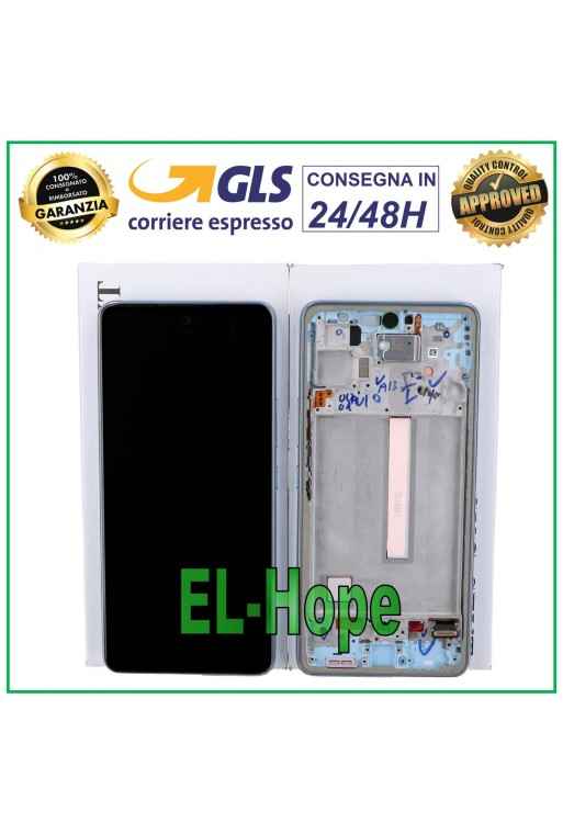 ÉCRAN LCD + CADRE ORIGINAL SAMSUNG GALAXY A53 5G 2022 SM A536 A536B TACTILE BLEU